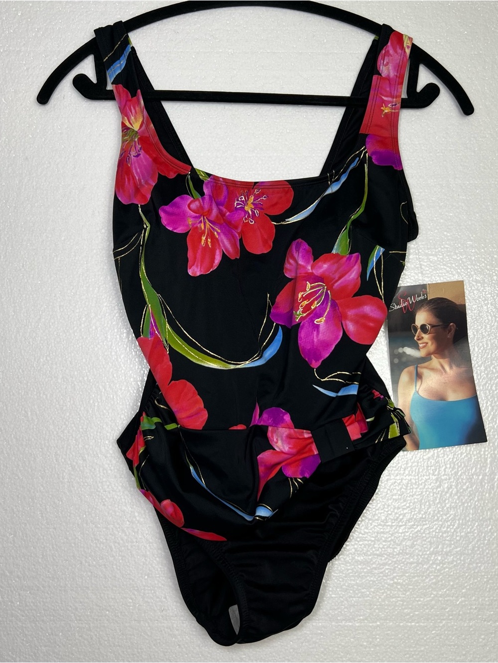 VTG 90s Studio Works One Piece Swim Suit Size 8 NWT